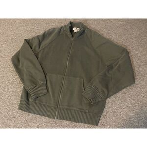 Woolrich Light Olive Cotton Full Zip Jacket Size Large